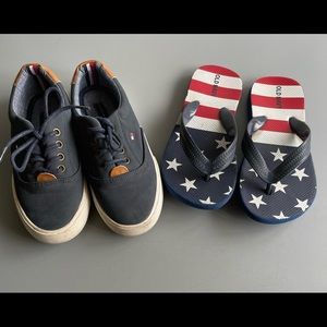 GUC Toddler Tommy Hilfiger Shoes SZ 13 and Old Navy Slippers